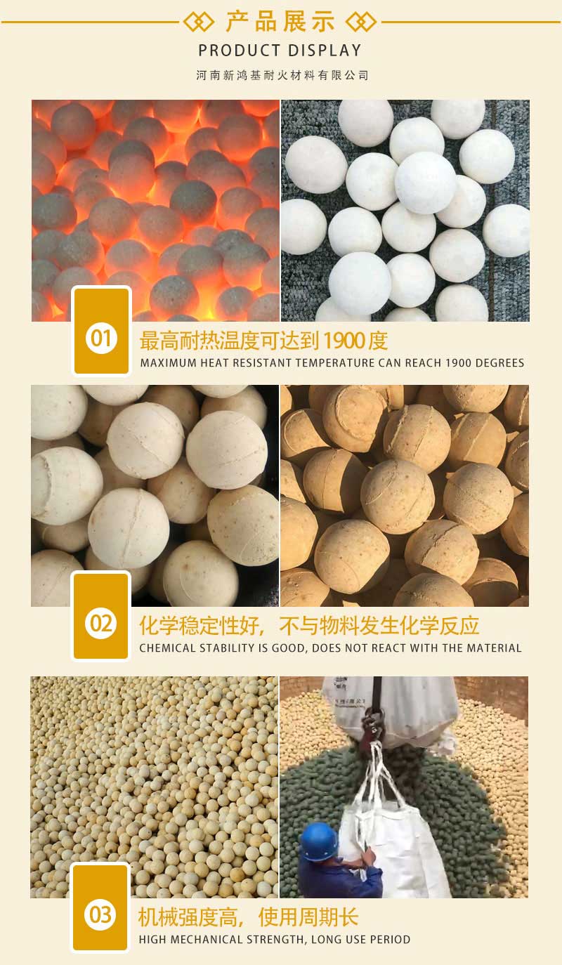 熱風(fēng)爐蓄熱室用耐火球產(chǎn)品展示